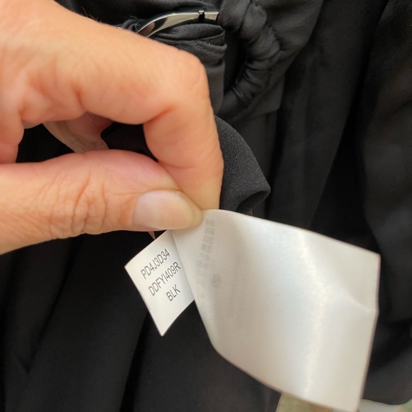 NWT DKNY Classic Black Plus Size Womens Wrap High Low Maxi Dress 22W Goth Grunge - Picture 11 of 13